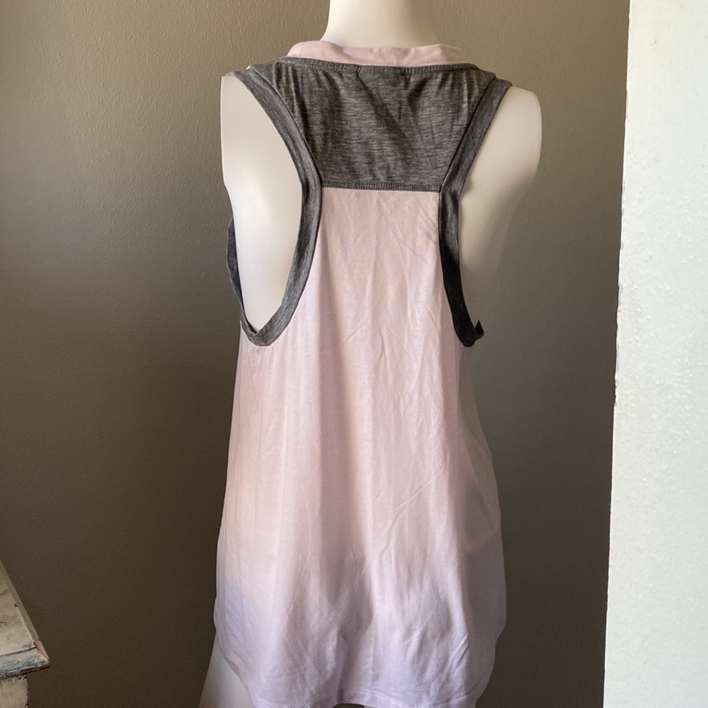 ATHLETA Tank Top. Light pink and gray SMALL